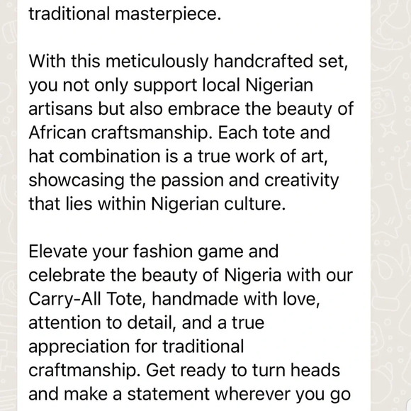 Kweenzyafrik Ankara Vintage printed handmade Keimie Carry all Tote hat set - Picture 12 of 17